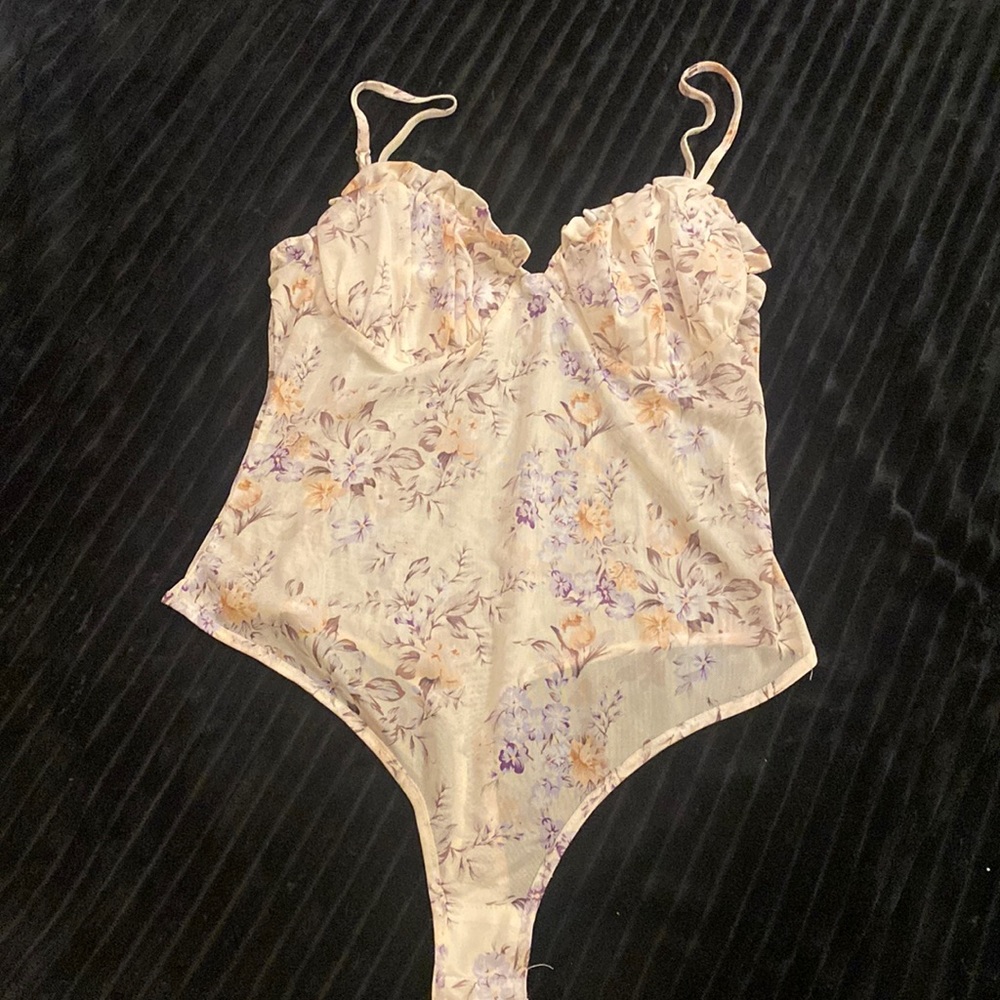 Flowered bodysuit